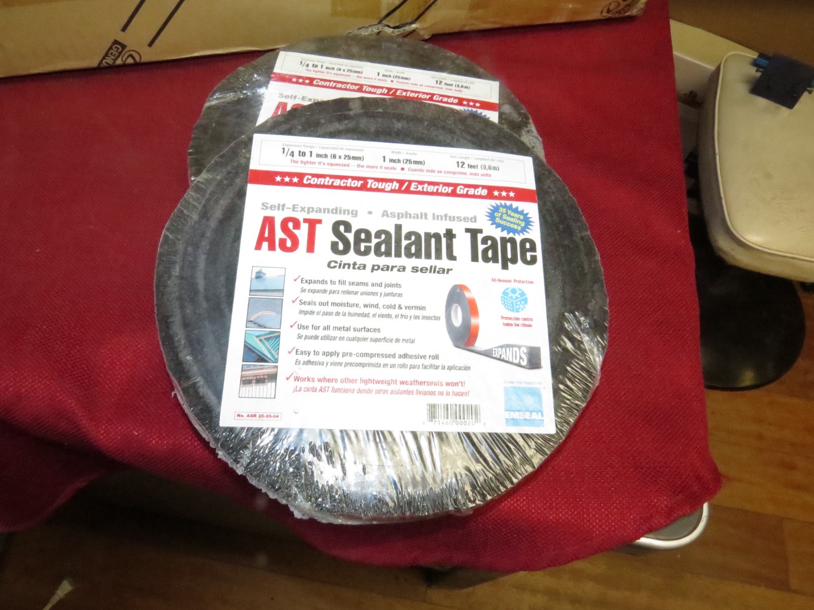 (2) Rolls EMSEAL AST Sealant Tape 12\' Rolls (2) Rolls EMSEAL AST Sealant Tape 12\' Rolls