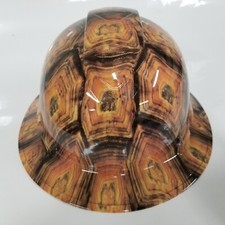 full brim hard hat custom hydro dipped IN SHELL HEAD ,TURTLE 🐢 SHELL TORTOISE picture