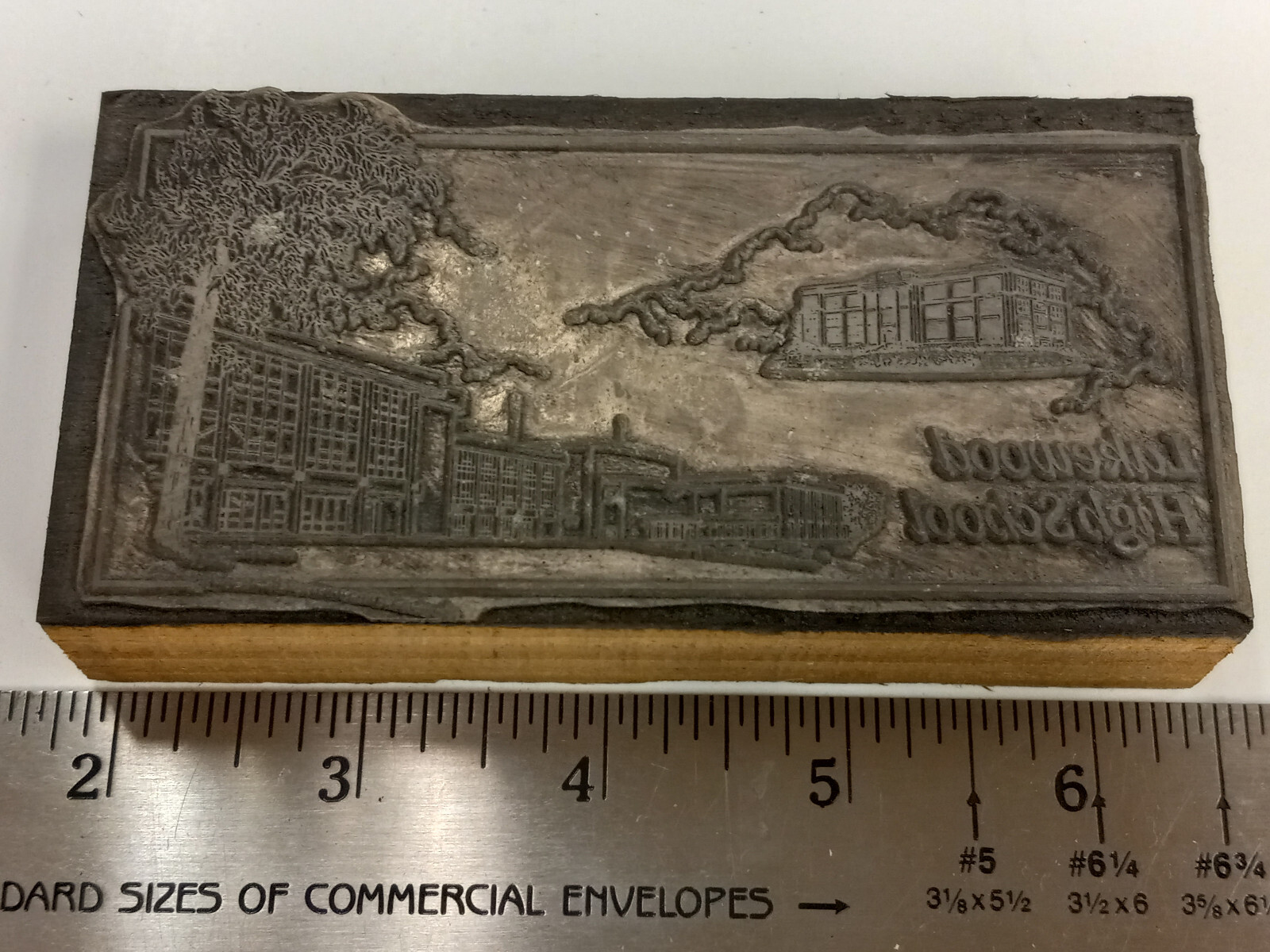 Vintage Letterpress Block / Cut (Kelsey , C&P) (Lakewood High School Ohio ) B4 Vintage Letterpress Block / Cut (Kelsey , C&P) (Lakewood High School Ohio ) B4