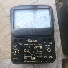 Simpson 260 Series 8 Analog Multimeter CAT III 1000V Vintage w/ Case & Leads  picture