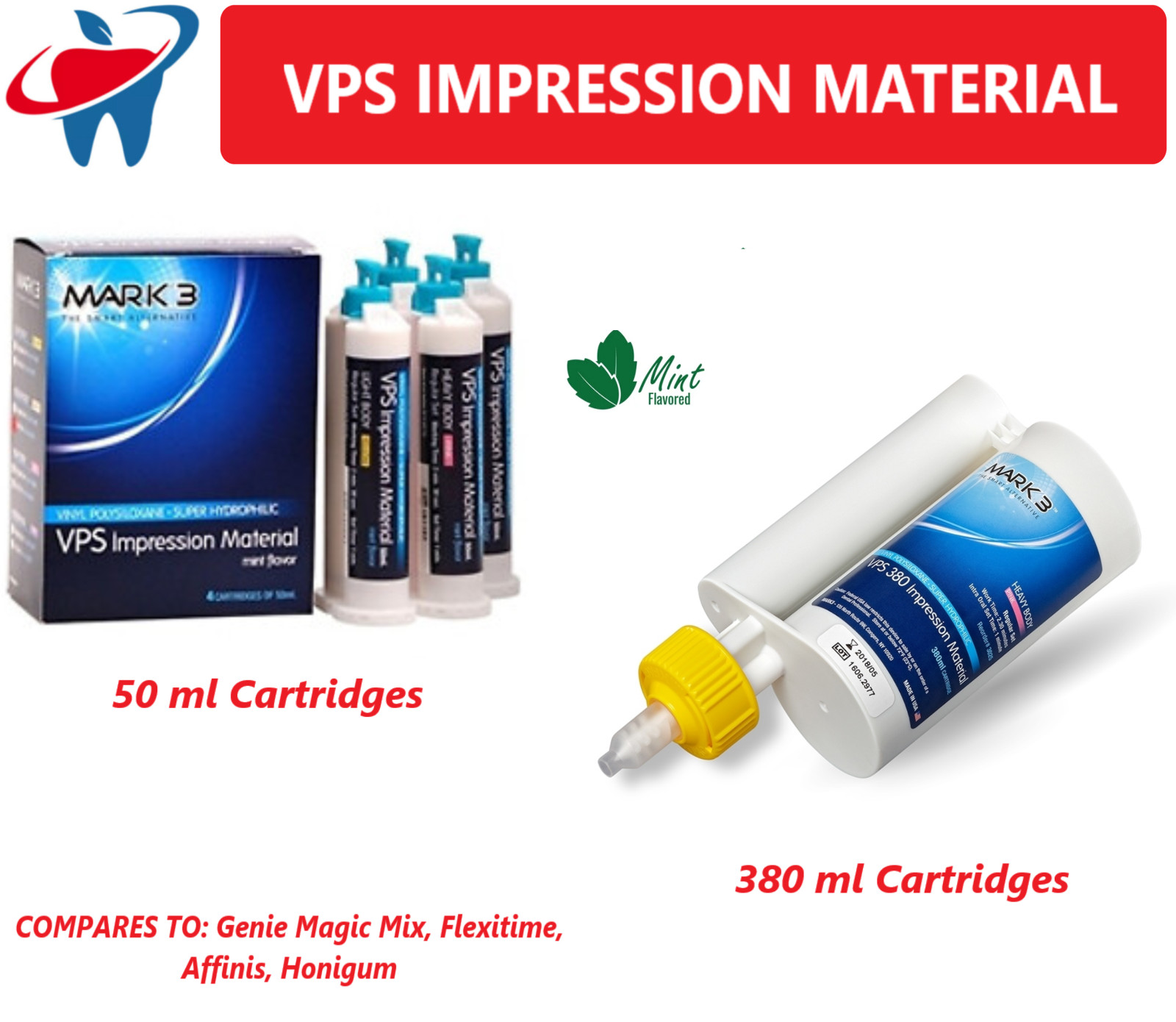 MARK3 Dental VPS Impression Material HEAVY BODY FAST SET Alginate made in USA MARK3 Dental VPS Impression Material HEAVY BODY FAST SET Alginate made in USA