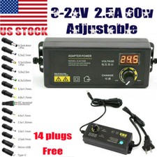 Adjustable AC/DC 60w Power Supply Adapter Charger Variable 3V-24V Universal picture