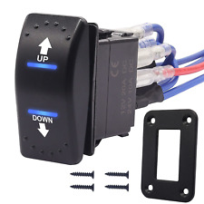 Polarity Reversing Momentary Rocker Switch 20A 12V DC Motor Control 7Pin up down picture
