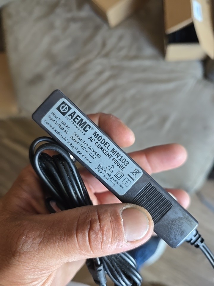AEMC Instruments MN103 AC Current Probe 100A with Leads Test Equipment AEMC Instruments MN103 AC Current Probe 100A with Leads Test Equipment
