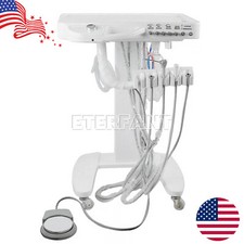 Portable Dental Mobile Delivery Unit System Cart Treatment Work Compressor 4H US picture