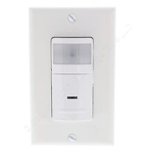 Leviton White Relay Occupancy Sensor 1-Pole Wall Light Switch 900Sq Ft IPS02-HLW picture