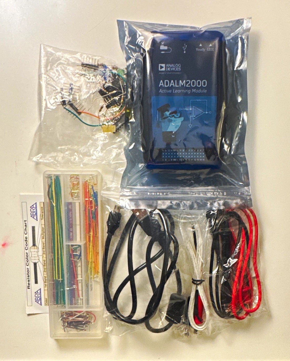 Analog Devices ADALM2000 Active Learning Module Kit USB Cable & Test Leads Analog Devices ADALM2000 Active Learning Module Kit USB Cable & Test Leads