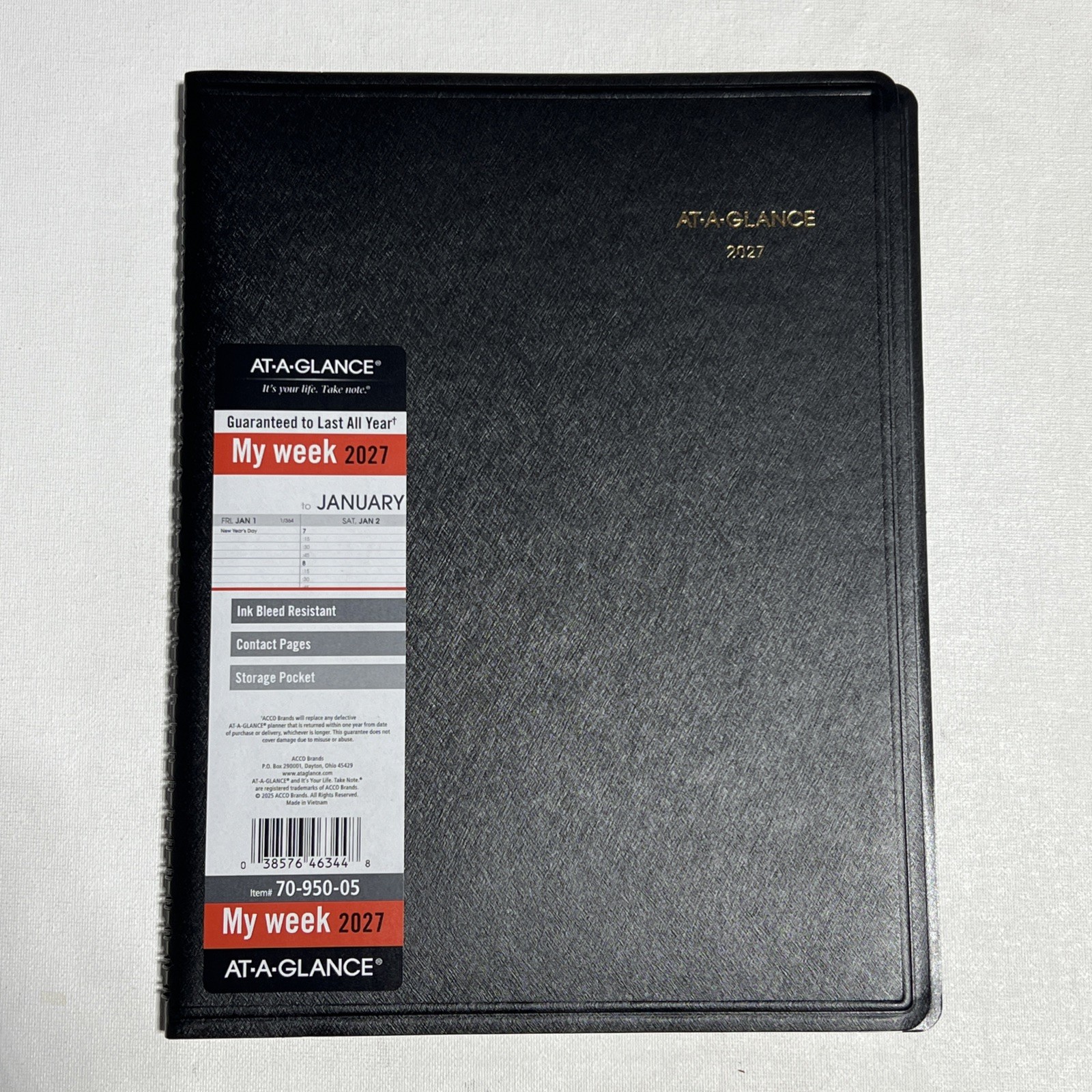 NEW 2027 At-A-Glance 70-950-05 Weekly Appointment Book, 8-1/4 x 11 NEW 2027 At-A-Glance 70-950-05 Weekly Appointment Book, 8-1/4 x 11