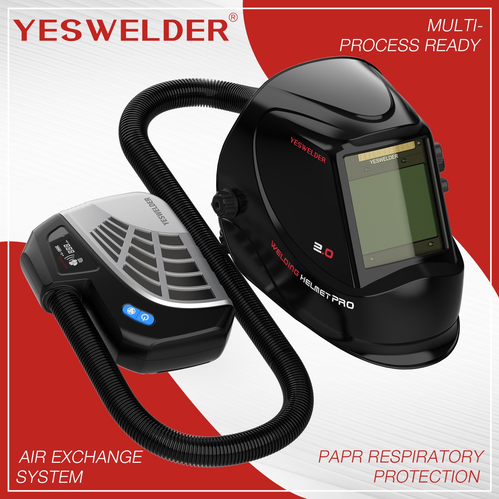 Powered Air Purifying Respirator Auto Darkening Welding Helmet M800H