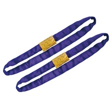 Endless Round Lifting Sling Heavy Duty Polyester Purple 2'. Sold in Pair picture