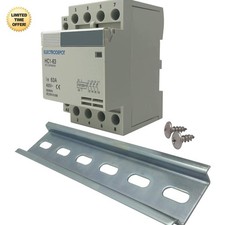 60 Amp 4 Pole Normally Open Contactor, 110-120V Coil, 40A Motor Load, 63A Lig... picture