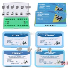 AZDENT Dental Orthodontic Self Ligating Brackets Mini Roth Mbt 022 &Buccal Tube picture