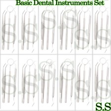 45 Basic Dental Instruments Set Tweezer Explorer Mirror plier German Grade picture