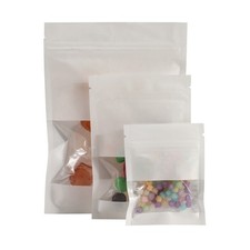 4CustomPrint Multi-Size Clear Window Front Kraft Paper Zipper Bag Food Storage picture