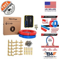 1/2 Inch PEX-b Pipe 2 x 100ft Plumbing Set - Chlorine Resistant Solutions Inside picture