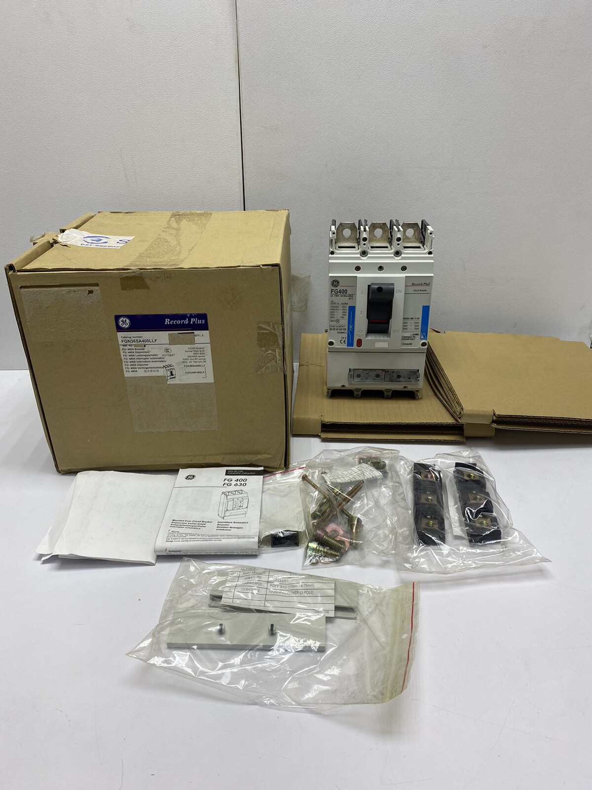 General Electric Record Plus FG400-Breaker FGN36SA400LLF , 400A,3 Pole 50kA General Electric Record Plus FG400-Breaker FGN36SA400LLF , 400A,3 Pole 50kA