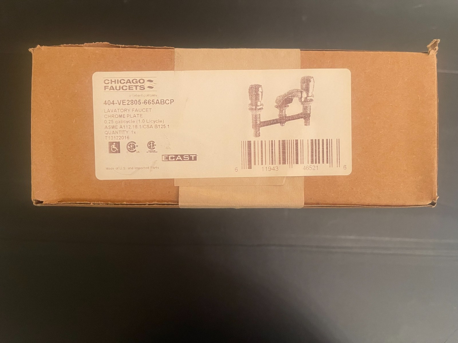 Chicago Faucets 404-VE2805-665ABCP 8-Inch Chicago Faucets 404-VE2805-665ABCP 8-Inch