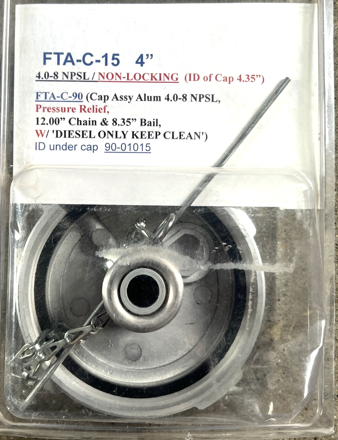 NEW-OEM- SEALED- FTA-C-15 Non Locking Fuel Cap 4.35 NEW-OEM- SEALED- FTA-C-15 Non Locking Fuel Cap 4.35