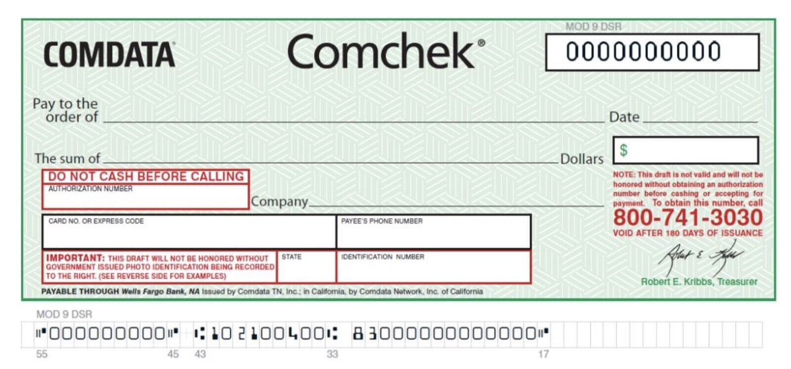 BLANK Green COMDATA Comchek - 5/10/20/40 Pack - COMCHECKS *FREE SHIPPING* BLANK Green COMDATA Comchek - 5/10/20/40 Pack - COMCHECKS *FREE SHIPPING*