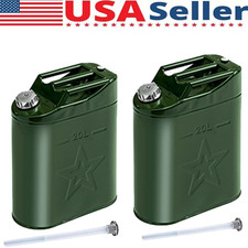 2PCS Jerry Can 5 Gallon 20L Can Metal Tank Emergency Backup Off-road picture