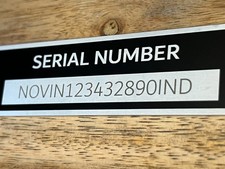 DATA PLATE ENGRAVED SERIAL NUMBER PLATE DATA IDENTIFICATION ID TAG picture