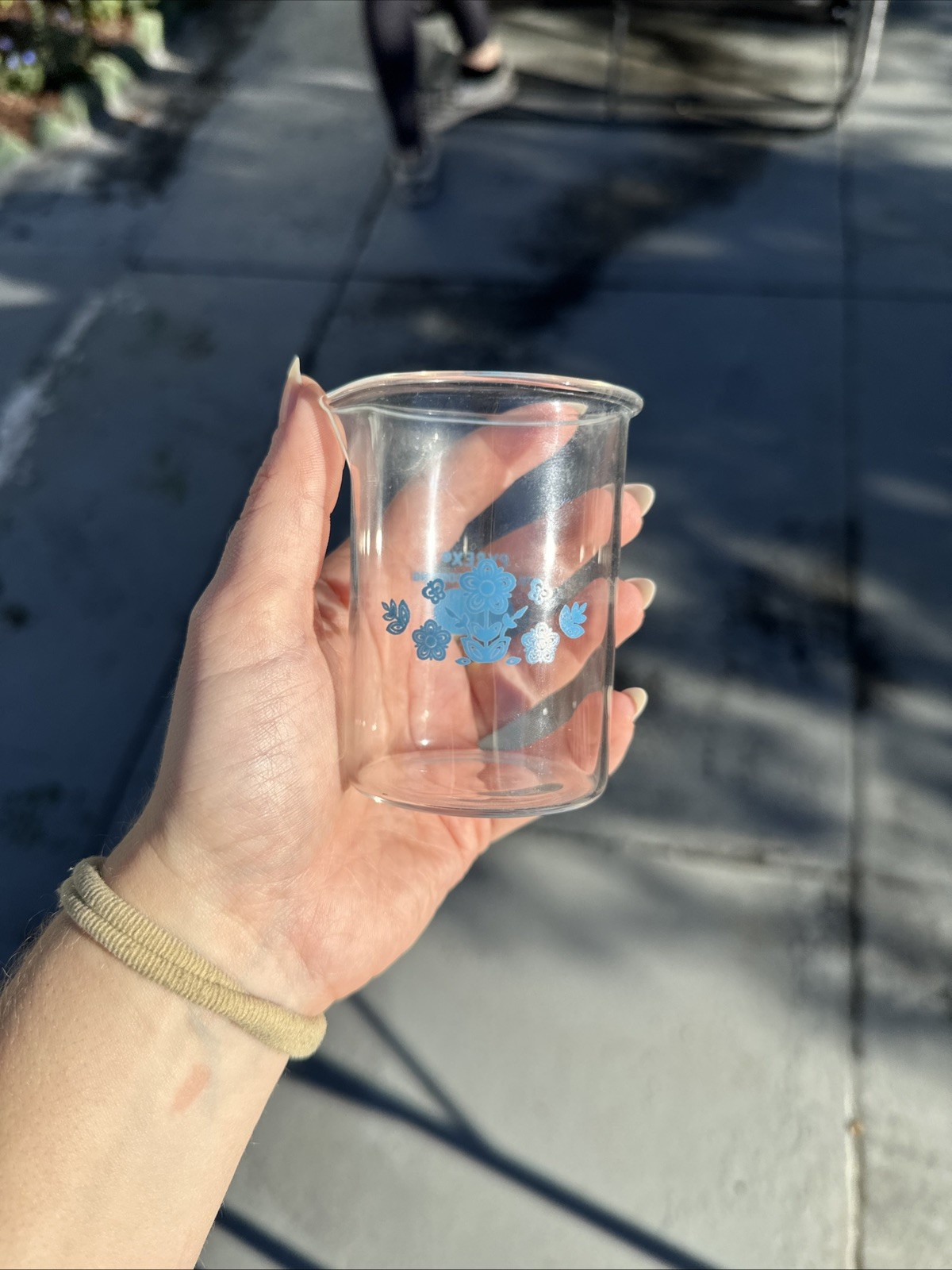 Rare Vintage 1977 Pyrex Butterfly Gold Blue Corning Centennial Glass Lab Beaker Rare Vintage 1977 Pyrex Butterfly Gold Blue Corning Centennial Glass Lab Beaker