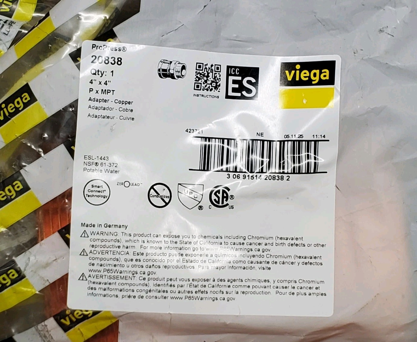 Viega 20838 XL ProPress 4 Viega 20838 XL ProPress 4