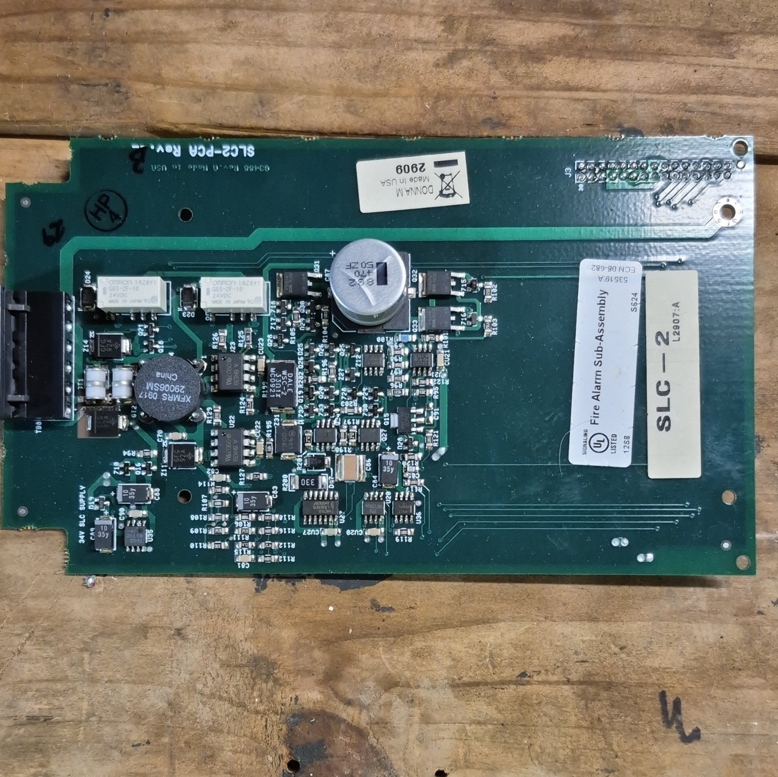 Fire-lite SLC-2 L2097A Double-Sided Panel Mount Circuit Board FR-4 Copper Fire-lite SLC-2 L2097A Double-Sided Panel Mount Circuit Board FR-4 Copper
