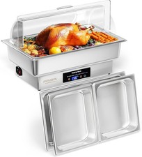 ROVSUN 9QT Electric Chafing Dishes for Buffet with Temperature Control Display picture