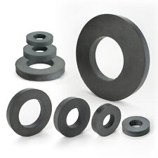 1x Large Magnet Ring Ferrite With Hole 22/32/ 33/45/60/80mm Black Round Strong picture