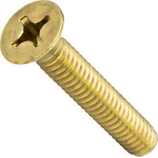 6-32 Flat Head Countersink Machine Screws Solid Brass Phillips Drive All Lengths picture