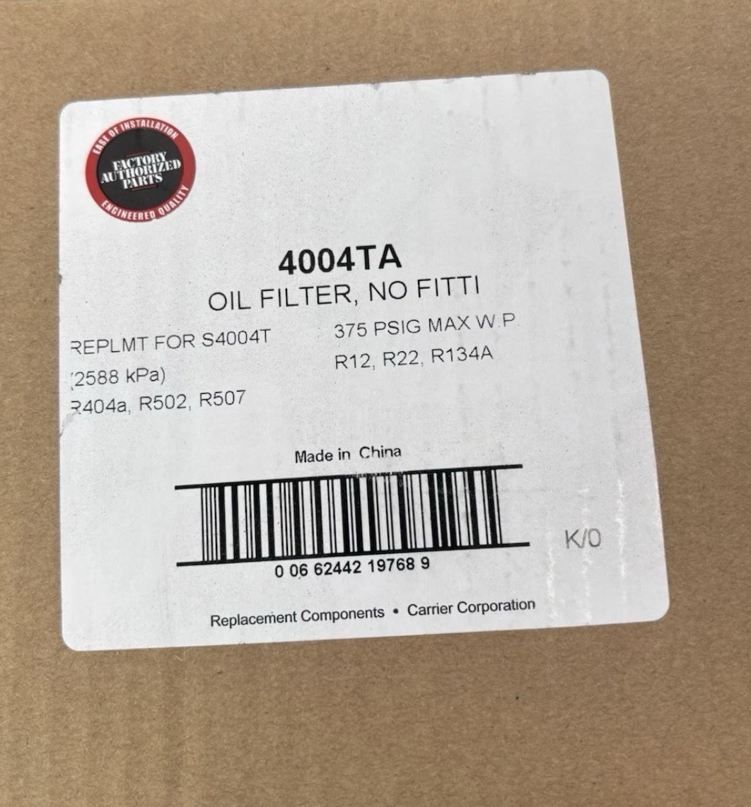 Carrier 4004TA - Oil Filter  - New in Box - OEM