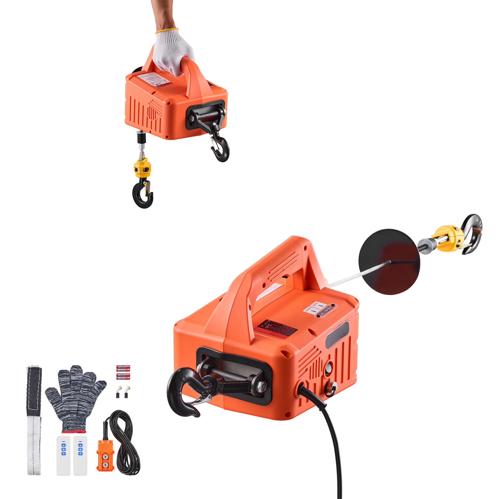Uimoso 3-in-1 Electric Hoist Winch 1550 lbs with Wired and Wireless Controls Uimoso 3-in-1 Electric Hoist Winch 1550 lbs with Wired and Wireless Controls