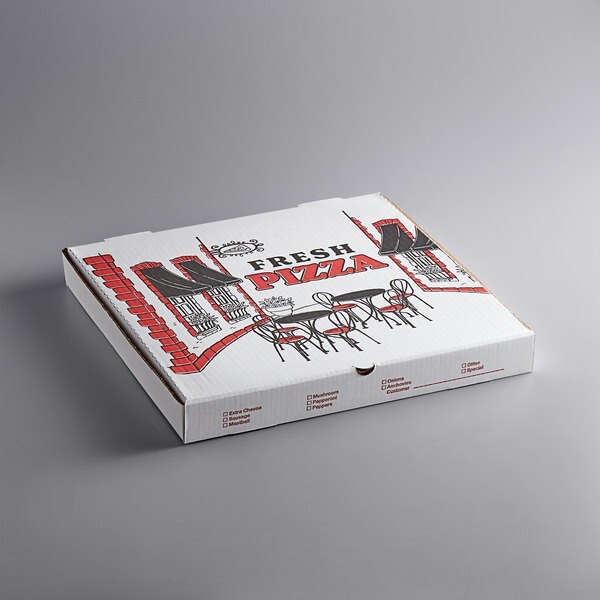 White Corrugated Pizza Box Packaging Recycled Printed 50 Case 18\ White Corrugated Pizza Box Packaging Recycled Printed 50 Case 18\