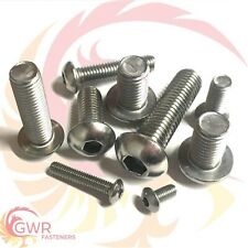 M3 M4 M5 M6 SOCKET BUTTON DOME HEAD SCREWS - A2 STAINLESS STEEL HEX ALLEN BOLTS picture