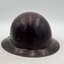 Vintage MSA Skullgard Full Brim Brown Fiberglass Hard Hat size Large picture