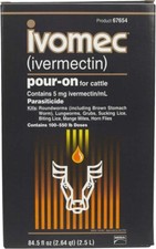 New 2.5 L POUR-ON Cattle Dewormer roundworms lungworms grubs horn flies sucking picture