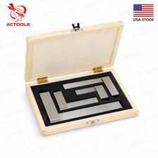 Precision Steel Hardened Square 4Pcs  Set Ground Machinist Tool 2