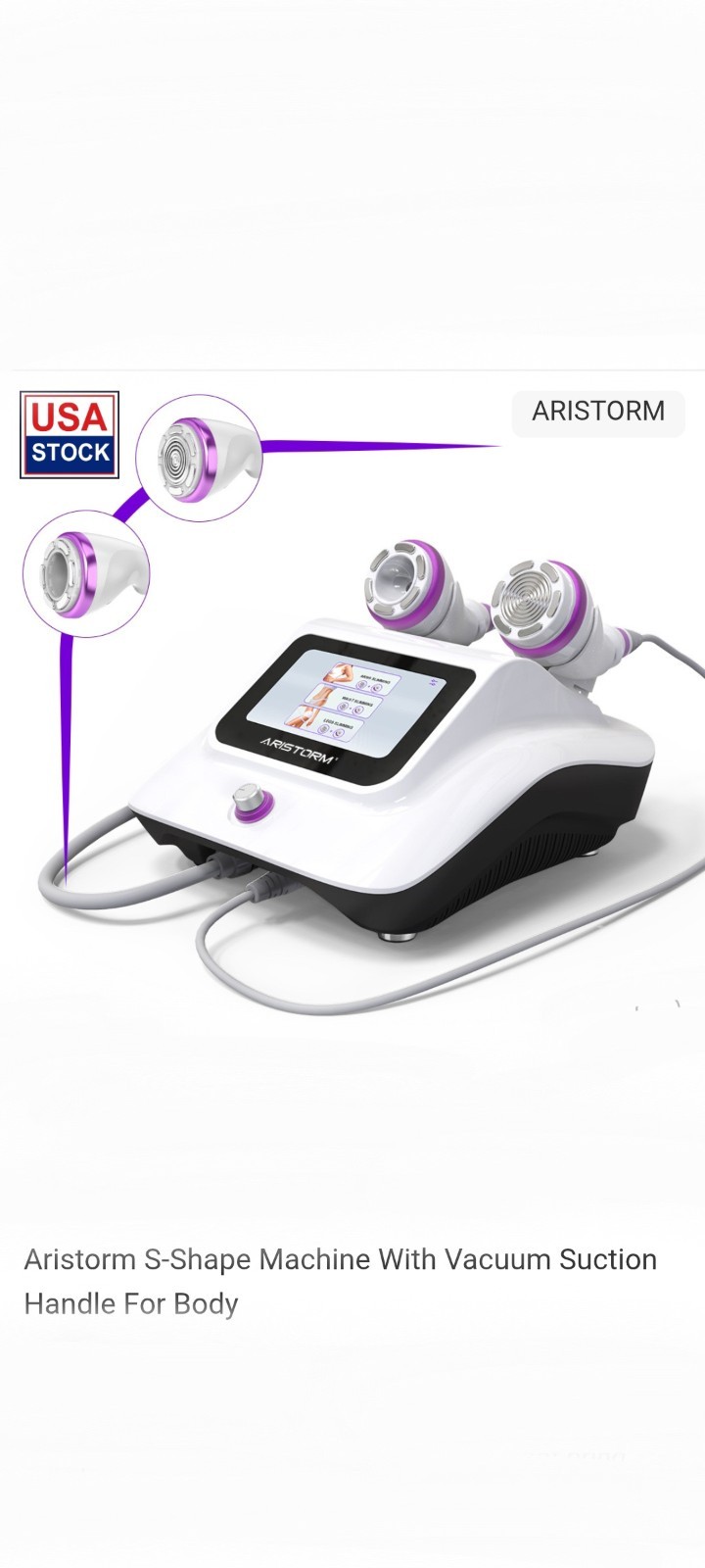 Aristorm 30K/50K S-Shape Cavitation & Vacuum Body Machine, Portable Aristorm 30K/50K S-Shape Cavitation & Vacuum Body Machine, Portable