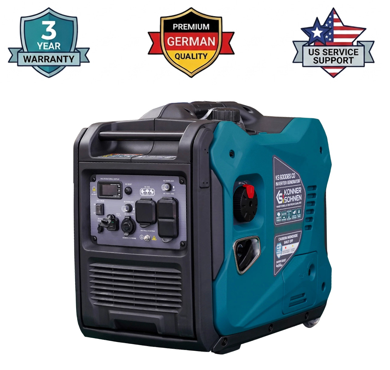 Konner & Sohnen KS 6000iES Inverter Generator 5500W Portable Gasoline Quiet Konner & Sohnen KS 6000iES Inverter Generator 5500W Portable Gasoline Quiet