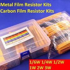 1/6W 1/4W 1/2W 1W 2W 3W Metal Film Resistor/Carbon Film Resistor Assortment Kits picture