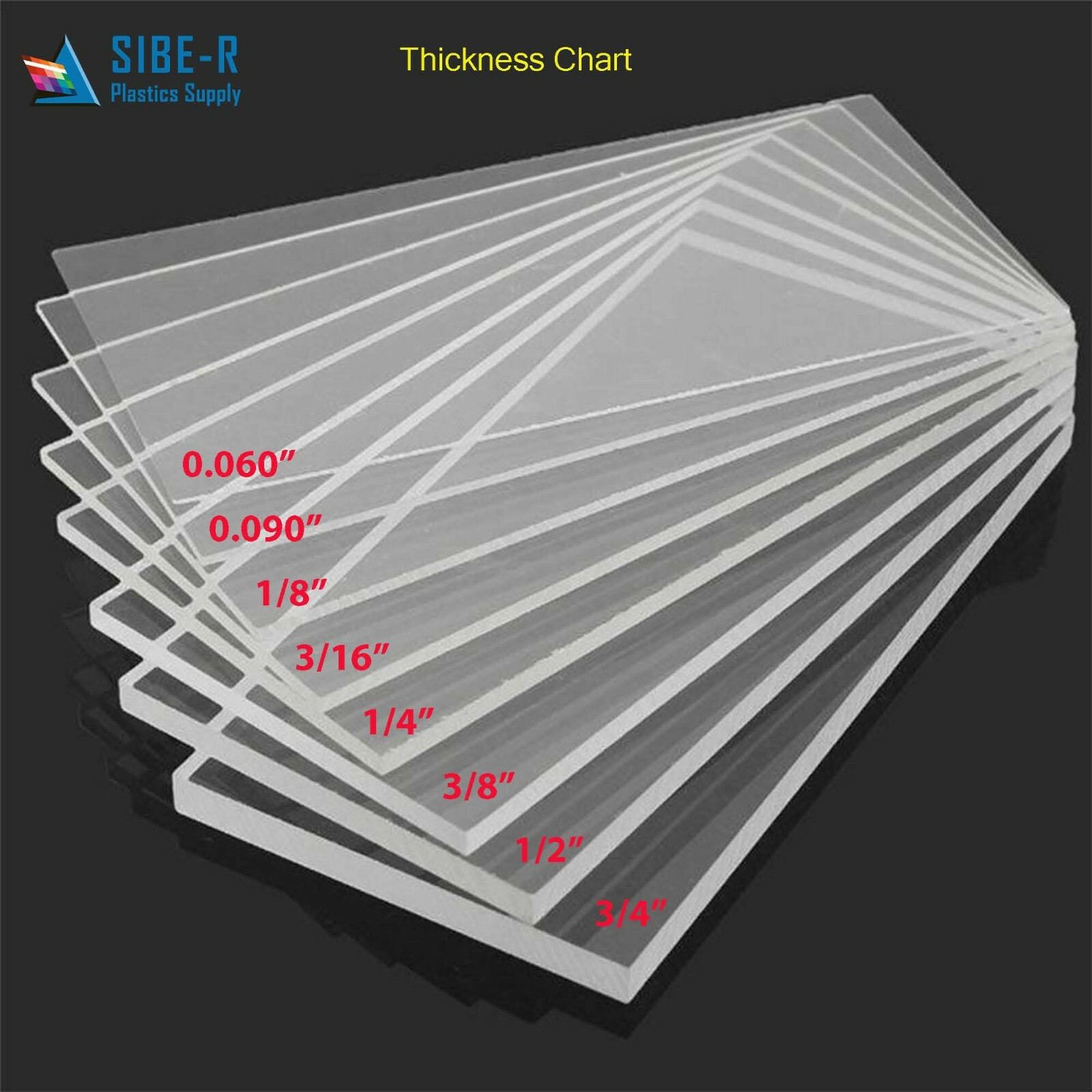 (2-Pack) Acrylic Plexiglass Sheet - 1/8