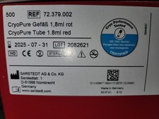 Sarstedt Inc CRYOPURE Tube, 1.8 ML, Red Cap/PK500 - 72379002 -  picture