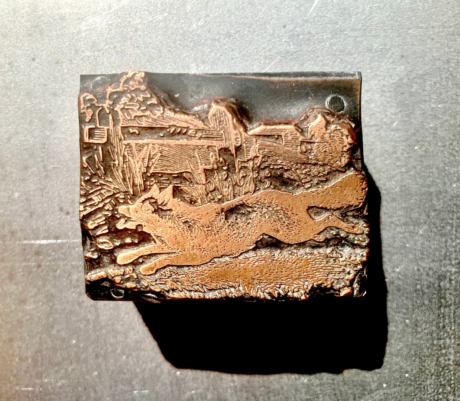 Running fox vintage printing block (letterpress) Running fox vintage printing block (letterpress)