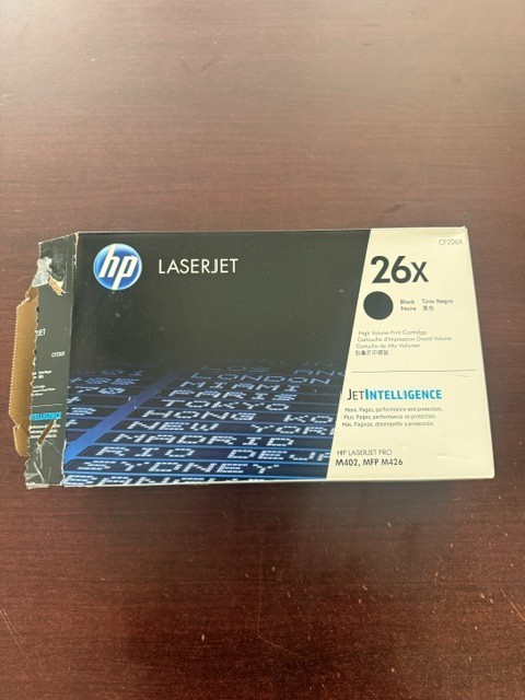 Genuine HP 26X CF226X High Yield Black Toner LaserJet Pro M402 M426 OEM New OB Genuine HP 26X CF226X High Yield Black Toner LaserJet Pro M402 M426 OEM New OB