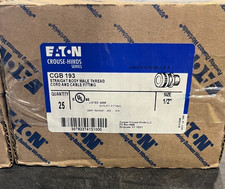 (QTY 25) EATON CGB 193 Crouse-Hinds Series Straight Body Cable Gland 1/2