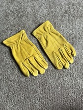 Vintage Wells Lamont Yellow Leather Work Gloves picture