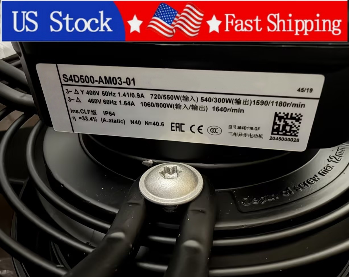 1PCS New Ebmpapst S4D500-AM03-01 AC400V 720W 1590RPM Cooling Fan 1PCS New Ebmpapst S4D500-AM03-01 AC400V 720W 1590RPM Cooling Fan