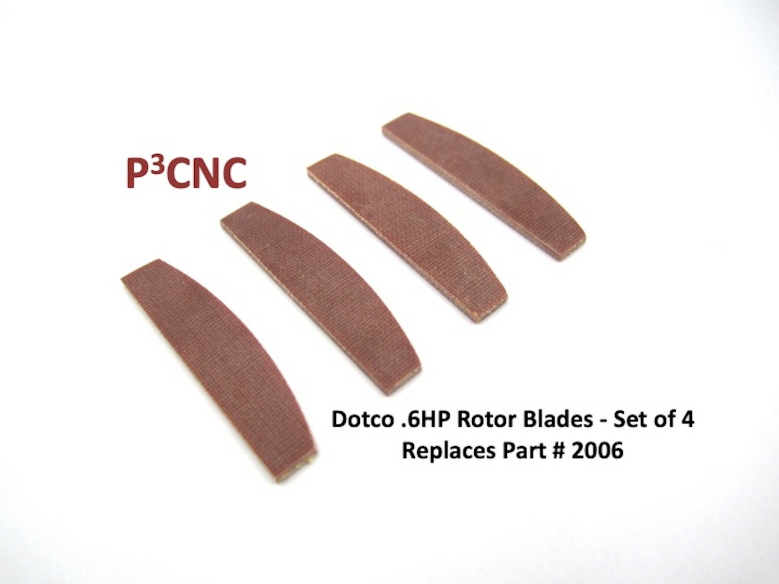 DOTCO .6HP ROTOR BLADES VANES Part# 2006PT Replacements (4 pieces) DOTCO .6HP ROTOR BLADES VANES Part# 2006PT Replacements (4 pieces)