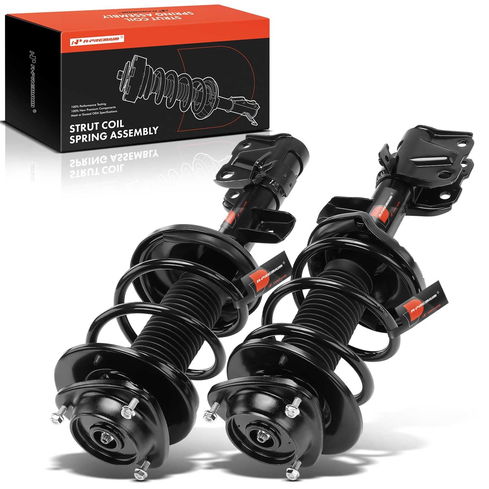 Front Complete Strut Assemblies with Coil Springs, Set of 2